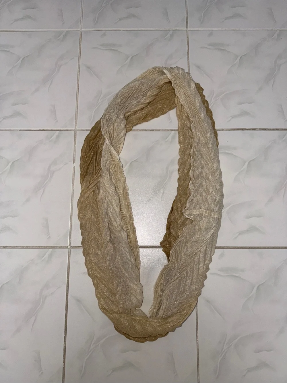 Neutral Two-Tone Infinity Scarf - Lightweight Women's Accessory